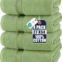 Utopia Towels 4 Pack Premium Bath Towels Set, 27 by 54 Inches, 100% Ring Spun Cotton 600GSM, Lightweight and Highly Absorbent Quick Drying Towels, Perfect for Daily Use, Sage Green