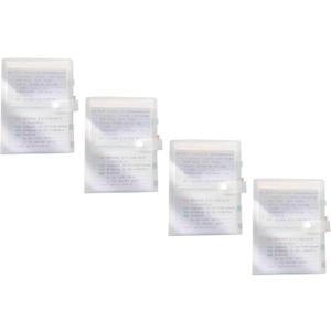 3x5 Index Cards Clear Plastic Holder Organizer Pouches Book Binder 40 Page Hold 160 Cards 4 Pack