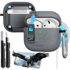 Pack of 3, MCTOPZO Compatible with AirPods 4th Generation Case with Phone Stand & Cleaning Kit Compatible with Magsafe,Magnetic Automatic Lock for Airpods 4 with Active Noise Cancellation Charging Cover