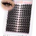 Lash Clusters Fox Eye Spikes Eyelash Extension Wispy Manga Cluster Eyelashes Fairy Spiky Cluster Eyelash Extensions 144Pcs Cat Eye Individuals Lashes Long DIY Volume Anime Lash Extension