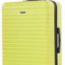 InUSA DEEP Luggage with GEL Handle | Spacious Traveling Suitcases, Travel Suitcase with Dual Spinner Wheels and Studs | 28 Inch Large Hardside Luggage | Green