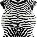 Small Zebra Print Rug 3.6x2.46 Feet Faux Cowhide Area Rug Animal Rug for Bedroom Living Room Office Table Wall Western Home Decor Mat, Black White Zebra