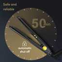 Terviiix Mini Flat Iron for Short Hair Temperature Adjustable, 1/2 Inch Mini Small Portable Ceramic Travel Hair Straightener for Men, Black