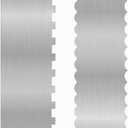 2 Pcs Stainless Metal Cake Scraper Smoother Double Sided Patterned Edge Cake Decorating Supplies Spatula Frosting Icing Tools Comb for Icing Cakes Buttercream Decorating