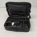 Relavel Travel Makeup Train Case Makeup Cosmetic Case Organizer Portable Artist Storage Bag with Adjustable Dividers for Cosmetics Makeup Brushes Toiletry (medium black)