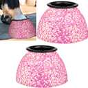 1 Pair Pink Sparkle Women's Horse Bell Boots Rubber Equine Bell Boots Protect Against Hoof Frictionless Design for Female Equine Hoof Care Quick Wrap Shield Horse Racing Festival