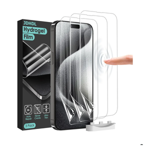 [3 Pack Soft Hydrogel Film Screen Protector for iPhone 15 Pro Max/iPhone 15 Plus, Upgraded Non-breakable Flexible TPU for iPhone 15 Pro Max Screen Protector Film (NOT Glass)