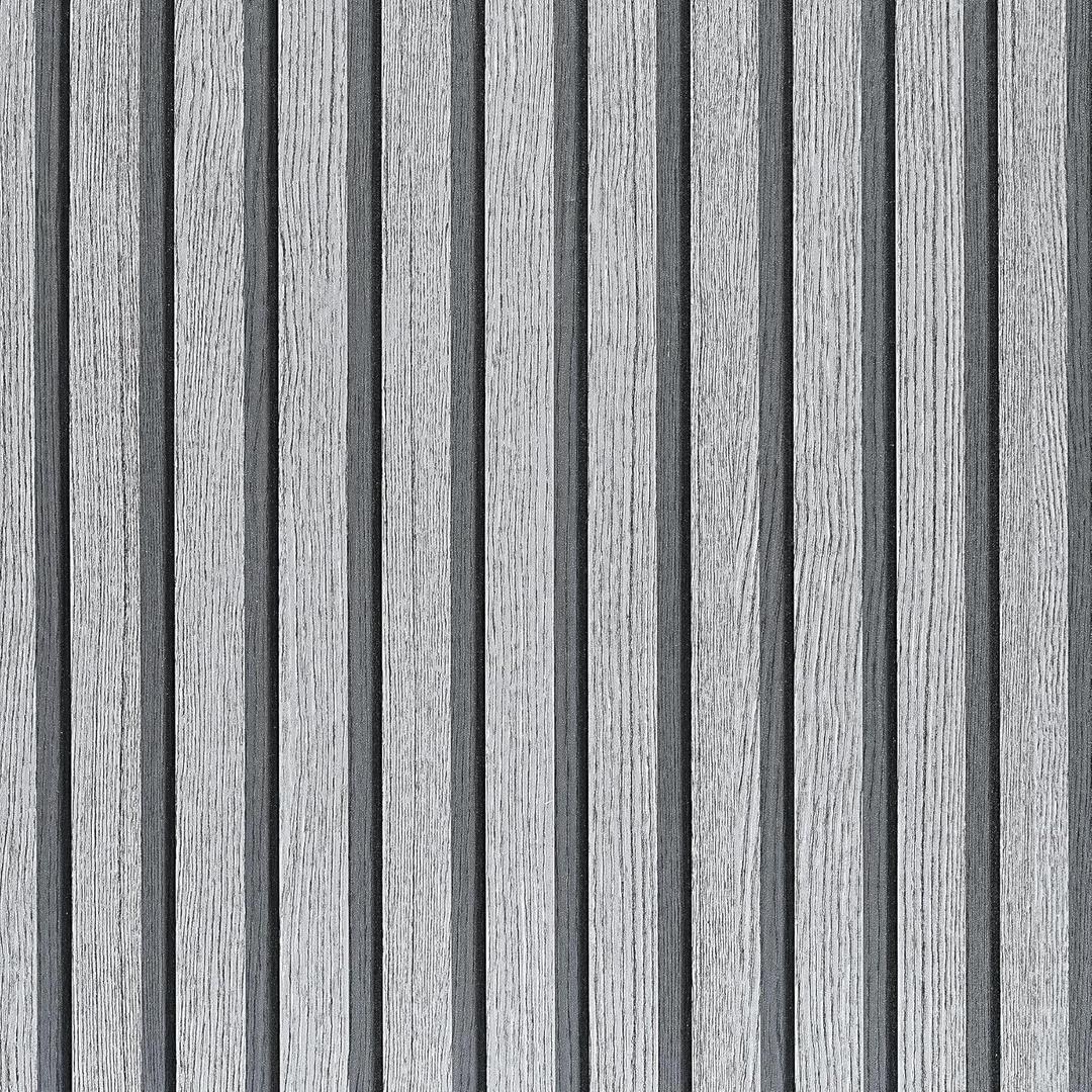 Peel and Stick Wood Slat Wallpaper - 35.4x200 Self Adhesive Contact Paper for Walls, DIY Wall Decor (Gray)