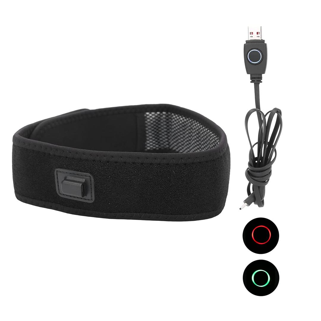 Heated Head Wrap, 5V Electric USB Heating Pad for Neck and Head, 3 Gears Temperature Adjustment Heated Headband for Relieving Migraine, Tension Headache, PMS Headache