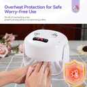 SAVILAND 600W Fast Nail Dryer: 6X Fast Drying Nail Polish Dryer for Regular Polish Nail Fan With Adjustable Angle Fingernail Dual Heating & Cooling Modes Dry Nail Dehydrator for Salon White