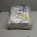 ARKIIKI Large Rugs for Living Room, 8x10 White and Beige Fluffy Bedroom Area Rug, Shag Geometric Soft Fuzzy Carpets Big Kids Room Rug, Non-Slip Plush Modern Rug for Office Home Decor Aesthetic