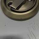 PATIKIL Recessed Door Handles, 2 Pcs Round Flush Pulls Stainless Steel Furniture Locks Hidden Embedded Fireproof Door Furniture Pull Bronze