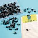 2 x Ufmarine 120 Pcs Mini Binder Clips, Small Binder Clips Black, 15mm Paper Clips for Office