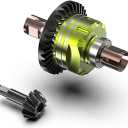 CROBOLL R11140 Upgraded Aluminum Differential with 34T CNC Gear & S2 Alloy Steel Cup and 11T CNC Input Gear for RC Car, Spare Parts RC Truck for RZ001 and XTS-F10