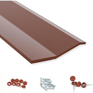 Elvone Garage Door Seal Top and Sides, 36 FT Universal TPE Weather Stripping Garage Door Trim Seal Weatherproofing Garage Door Seals with Nails and Lids in Brown