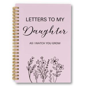 laveliabel Letters to My Daughter Spiral Notebook, Dear Daughter Journaling Notebooks, Baby Girl Shower Gifts, AS I Watch You Grow Spiral Notebook for Girl Birthday Graduation, 5.5x8.3 Inches