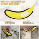 2-Pack Pet Hair Remover - Banana Cat Dog Hair Remover with Efficient Pet Grooming Gloves|Gentle Bathing Shedding Brush Dog Glove|Reusable Pet Hair Removal Tool for Carpet Couch Cat Fur & Lint