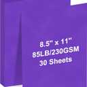 Cardstock 8.5" x 11 "30 Sheets Cardstock Paper 85 lb/230 gsm,Purple Card Stock for Printer,Drawing,Gift tags,Invitations, Cards etc (Purple A, 30 Sheets)