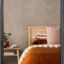 WallBeyond 24" x 36" Full Scalloped Corners Arch Rectangle Wall Mirror with Wood Frame for Entryway, Living Room or Bedroom Home Decor - Light Woodgrain [24" x 36" Black]