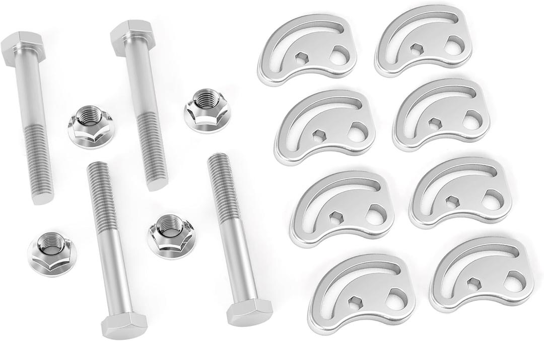 Camber Bolts for Chevy Silverado GMC Sierra 1500 2500 Express Tahoe, 4pcs Camber Kit for Yukon Suburban Colorado Cadillac Escalade, Upper Control Arm Alignment Bolts Allow  1.5 Degree for Hummer H2