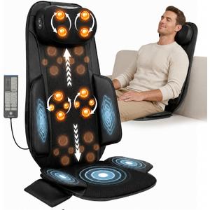 Shiatsu Neck and Back Massager with Graphene Heat, Massage Chair Pad