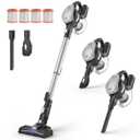 TMA Cordless Stick Vacuum Cleaner,6-in-1 Lightweight with Detachable Battery,Powerful Suction Wireless Handheld with 1.3L Dust Cup,4 HEPA Filter&LED Brush for Hard Floor Pet Hair T120