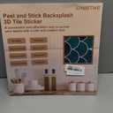 CRE8TIVE Dark Green Fish Scale Peel and Stick Backsplash for Kitchen, Bathroom, Shower - 4 Sheets, 12"x12", Waterproof, Self-Adhesive, 3D Shell Tile Stickers