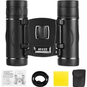 40x22 Small Compact Lightweight Binoculars for Adults Kids Bird Watching Traveling Sightseeing, Mini Pocket Folding Binoculars for Concert Theater Opera