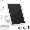 Ring Solar Panel,8W Ring Solar Charger Compatible with Stick Up Camera & Pro, Spotlight Plus & Pro, Stick Up, Spotlight Cam Battery,9.35ft Long Cable with USB-C for Outdoor Cameras (White 1pack)