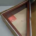 ASmileIndeep Flag Display Case for Small Flag, 3' x 5' American Flag Shadow Box with HD Tempered Glass and Wall Mount (Not for Burial Flag), Triangle Flag Holder Frame for Folded Flag - Cherry Red