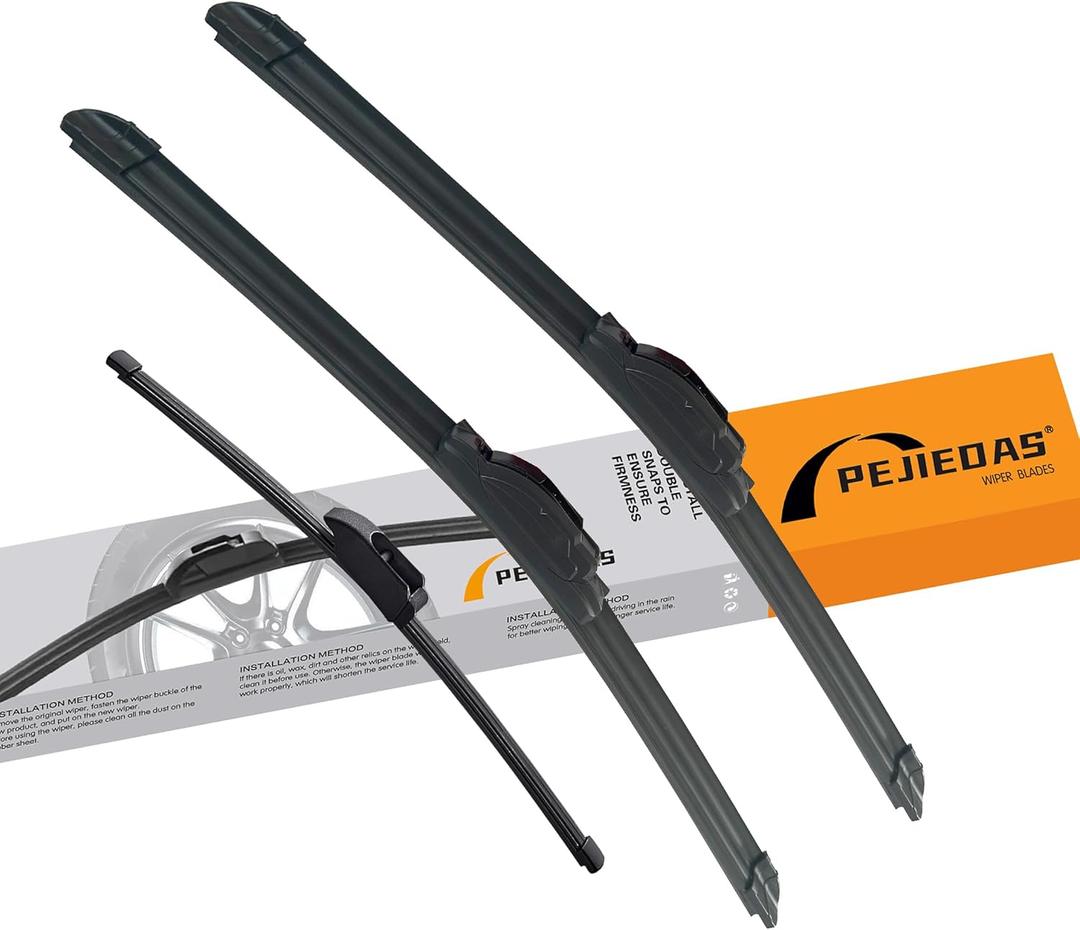 3 Wiper Blades for Hyundai Veloster 2012-2017, OE Genuine Replacement (26/18 Front Wiper + 9 Rear Wiper)