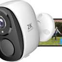 5G/2.4GHz WiFi Security Cameras Wireless Outdoor,2K Battery Home Security Camera with AI Detection,Siren, Surveillance Indoor Home Camera, Color Night Vision,2-Way Talk,IP65, Cloud/SD, Works Alexa (White)