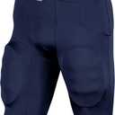 Champro Boys' Terminator 2 Integrated Youth Football Pants with Built-in Pads (Blue, L)
