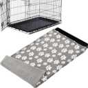 BALAPET Washable Dog Crate Pan Cover, Soft Plush Velvet Liner for Dog Crate Tray Fitted Cover for Pet Crate Pan 49 x 30 Inch,Reusable Pan Cover Only(49.2x30.7in)