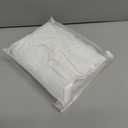 Boho White Woven Fabric Shower Curtain 36 x 74 Modern Farmhouse, No Hooks Tufted Chevron Striped Shabby Chic Textured, Minimalist Cloth Curtain for Bathroom, Hotel Decor