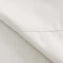 King Size Percale Bed Sheets, 200 Thread Count Cotton Polyester Blend Sheet Set,Wrinkle Free,Breathable,Crisp Refreshing Feeling, 60 Cotton 40 Polyester Cotton Rich Sheets 4 PC(Ivory,King)