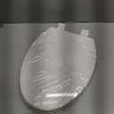 Elongated Toilet Seat, Quiet Slow Close, White Plastic, Comfortable Design