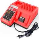 Replacement Rapid Charger for Milwaukee M12 and M18 Charger for 48-59-1812, M14 XC Lithium Ion Battery 48-11-2420 48-11-2440 48-11-1815 48-11-1820 48-11-1840 48-11-1850 48-11-2401 48-11-1890