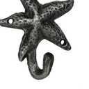 Antique Silver Cast Iron Starfish Hook- Nautical Wall Hook- Starfish Decoration