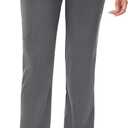 COMENII Scrubs for Women, Mid Rise Straight Leg Cargo Pants with Knit Yoga Waistband, Anti-Wrinkle Womens Scrubs Pants-R-Graphite L