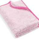 Pink Cat Blanket for Kitten Beds, Flannel Pink Stuff Cute Paw Print, 24 * 32 inches Dog Girls Blanket, Puppy Ragdoll Kitten Necessities