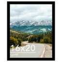QOTIB 16x20 Picture Frame Black for Wall Hanging, Wood 16 x 20 Frame Poster Photo Frame for Wall Horizontally or Vertically, Black, 1 Pack