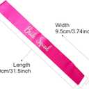 Bride Squad Sashes, 6 Pack Silver Glitter Bachelorette Party Sash for Bridal Shower Wedding Party Accessories Supplies Engagement Gifts Hot Pink