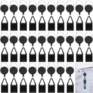 Timgle 28 Pcs Retractable Lighter Holder Keychain Lighter Keychains with Single Clip for Convenience, Classic Cover (Black)