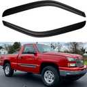 Window Visors Rain Guards for 1999-2007 Chevy Silverado/GMC Sierra 1500, Window Vent Wind Deflectors Visors Shades for 99-06 Silverado/Sierra 2500, 01-07 Silverado/Sierra 3500 Standard Cab, 2 PCS
