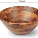 AIDEA Acacia Wood Serving Bowl for Fruits or Salads, 11" Diameter x 4.5" Height, Wooden Single Salad Bowl
