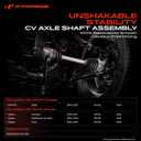 A-Premium CV Drive Axle Shaft Assembly Compatible with Infiniti & Nissan Models - QX56 (2004-2010), Armada (2005-2015), Pathfinder Armada (2004), Titan (2004-2015) - 4WD Only - Front Left or Right