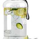 VENNERLI Portable Large Plastic Water Bottle - BPA-free Half Gallon Reusable 2 Liter Water Jug for Outdoor Hiking Fitness Travel Camping Cycling (Clear)