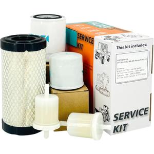 Euros K1211-82320 Air Fil-ter Maintenance Kit Fit For Kubota BX22D BX23S BX23D BX1880 BX2360 BX2380 BX2230 Rep HH150-32430/HHK20-36990 Oil/Transmission Filter (White-K1211-82320)