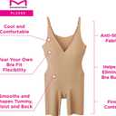 Maidenform Women's Shapewear Tummy Control Wear Your Own Bra, Open Bust Thigh Slimmer Bodysuit, Firm Body Shaper, L